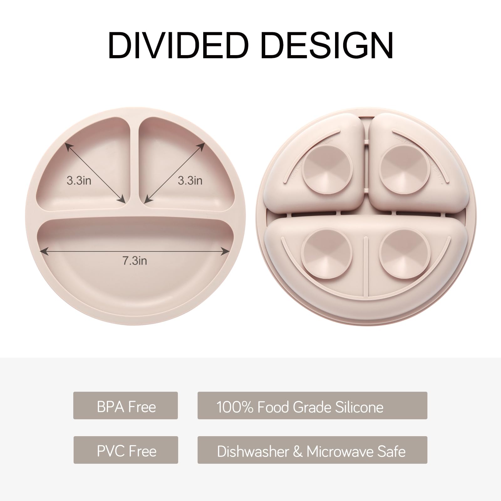 Toddler Plates 3 Pack