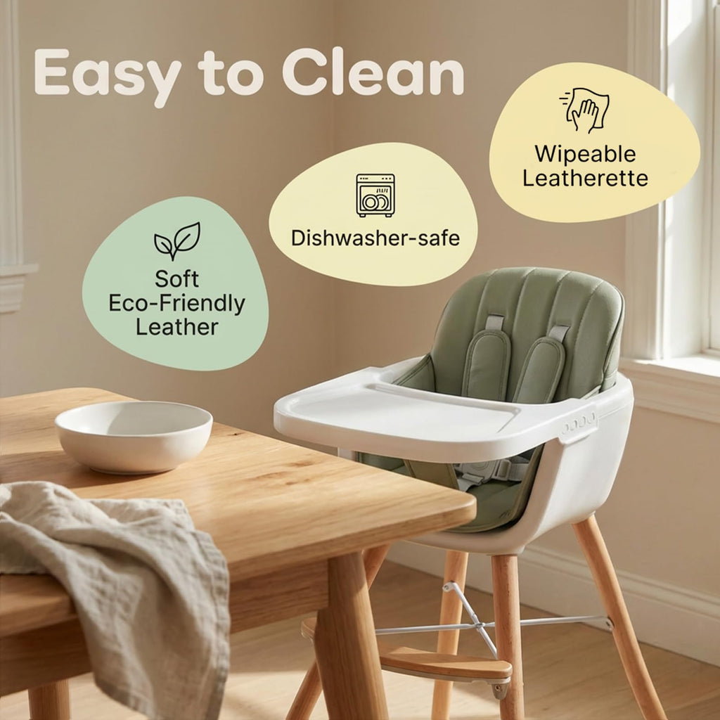 Mallify 3-in-1 Wooden High Chair