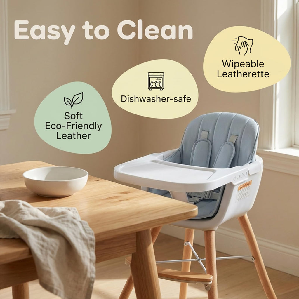 Mallify 3-in-1 Wooden High Chair