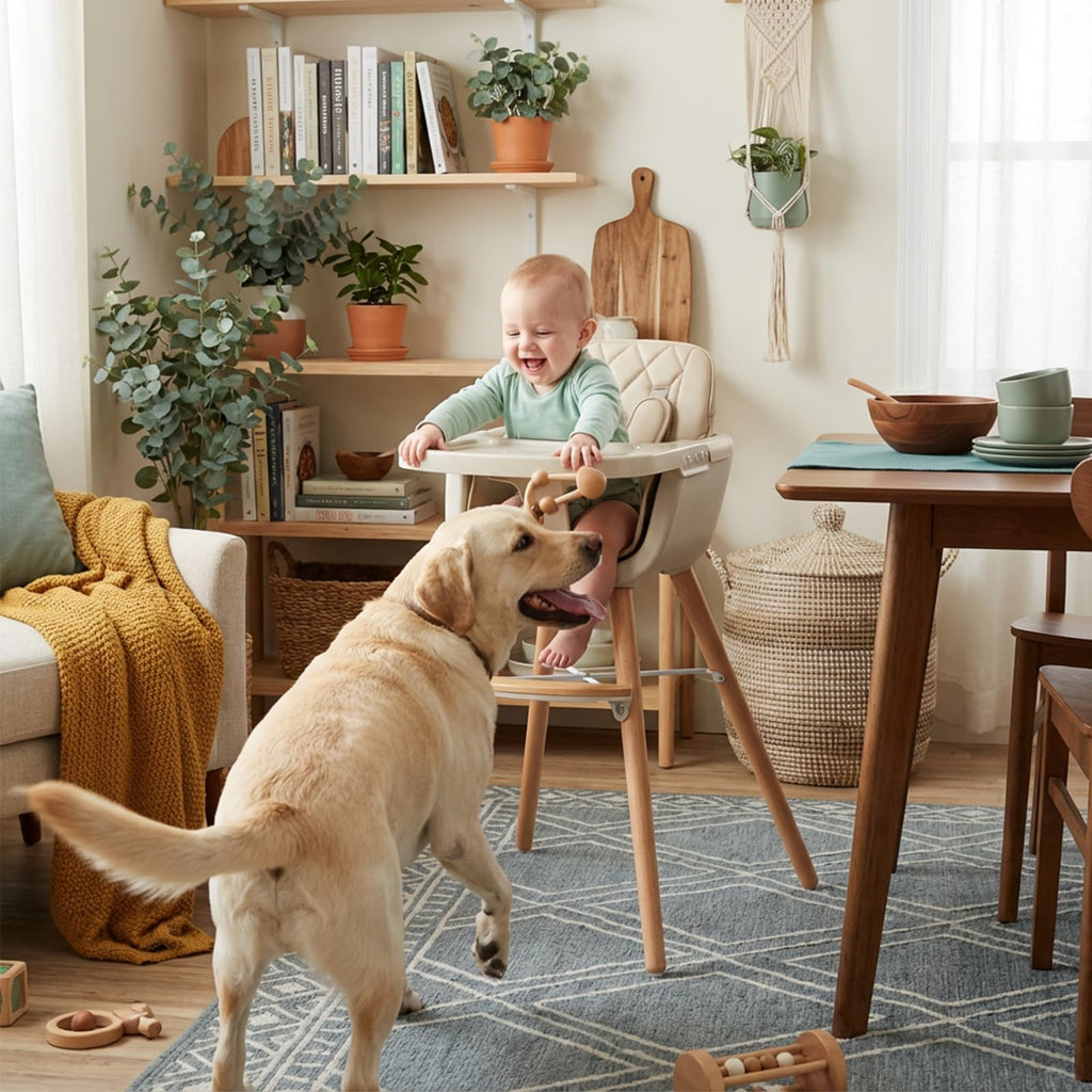 Mallify 3-in-1 Wooden High Chair