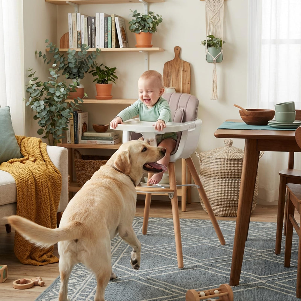 Mallify 3-in-1 Wooden High Chair